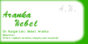 aranka webel business card